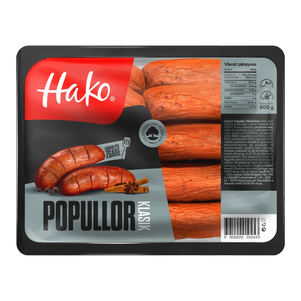Hako, Virshlle viçi popullor, 400g